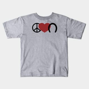 Peace-Love-Hoof Kids T-Shirt